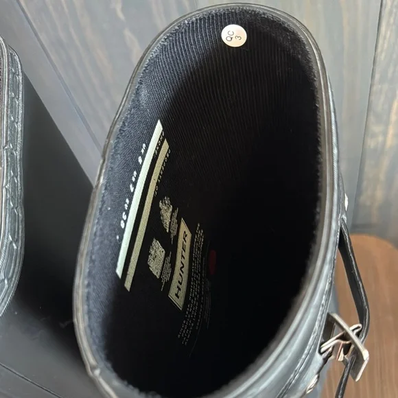 Hunter Boots Black Tall Rain Boots Womens 7 - Picture 5 of 10